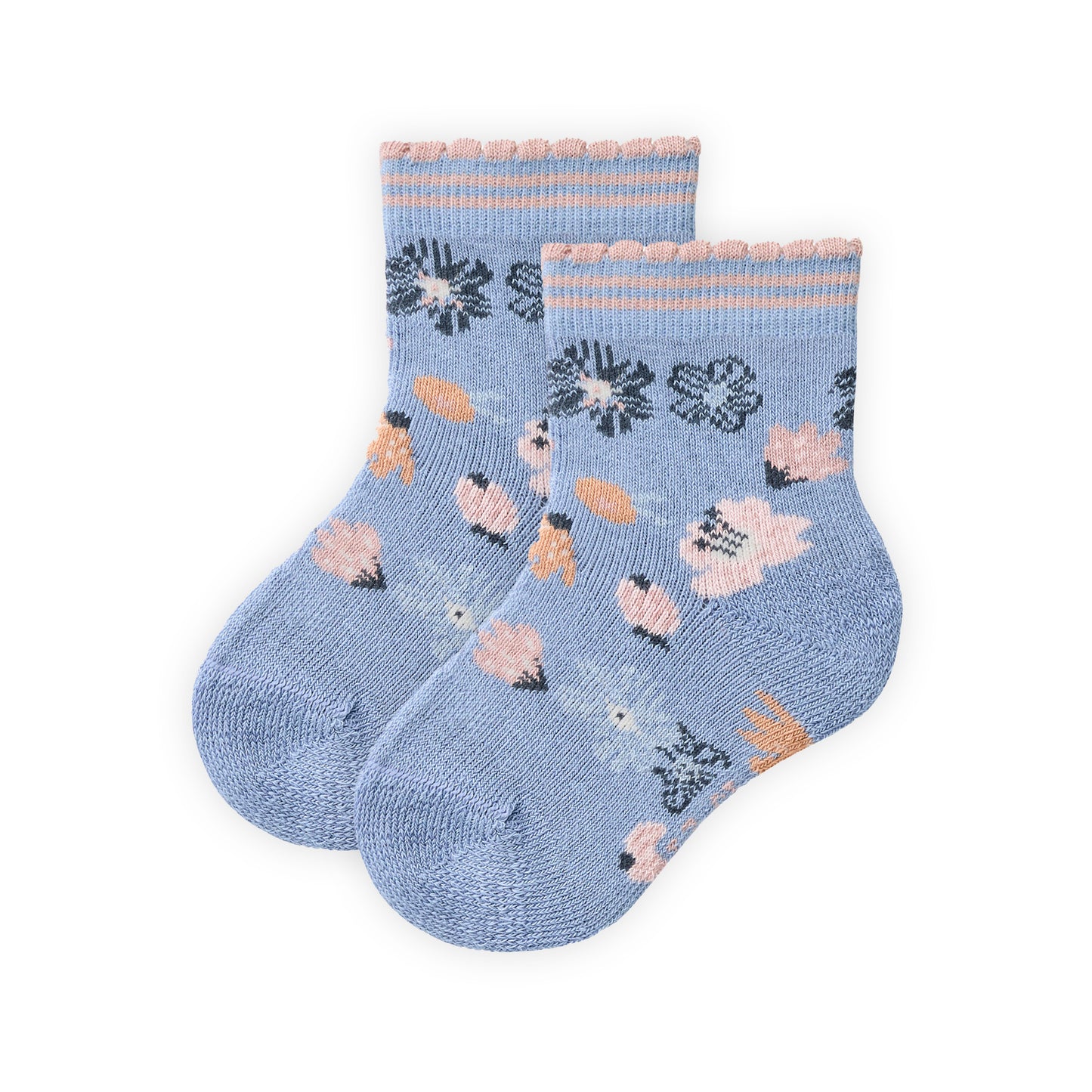 Strumpor 2-pack blommor och prickar