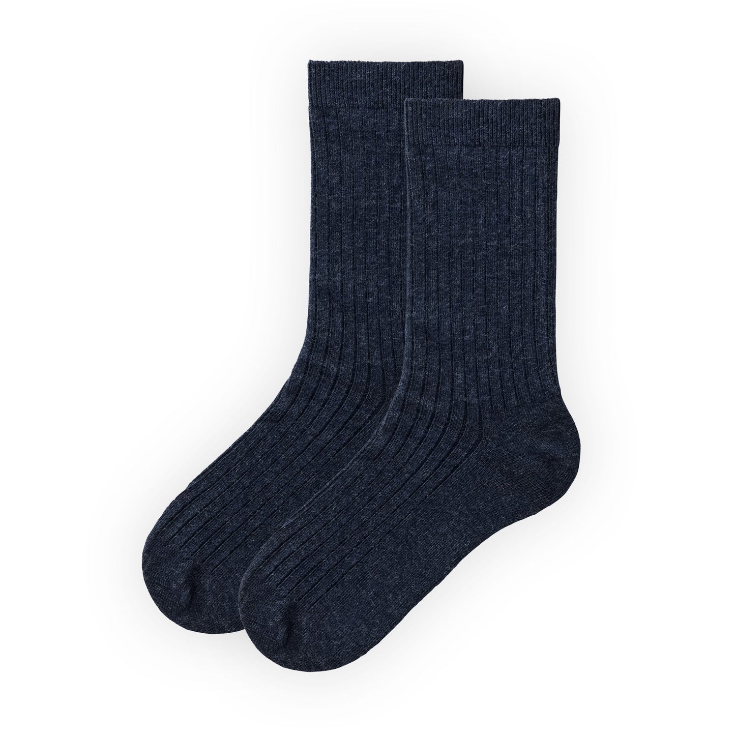 Strumpor 2-pack ribbade mörkblå/sand