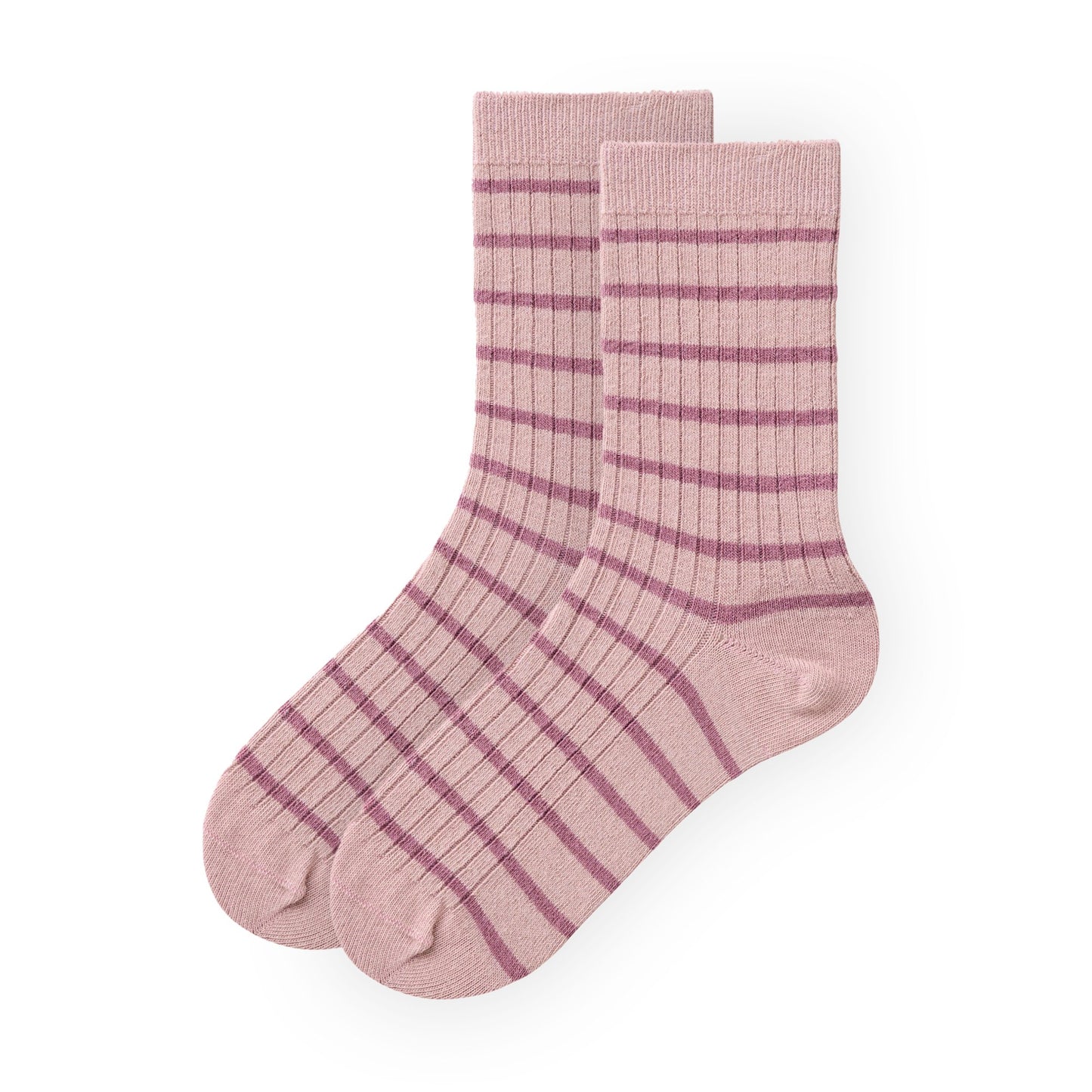 Strumpor 2-pack ribbade indigo/rosa