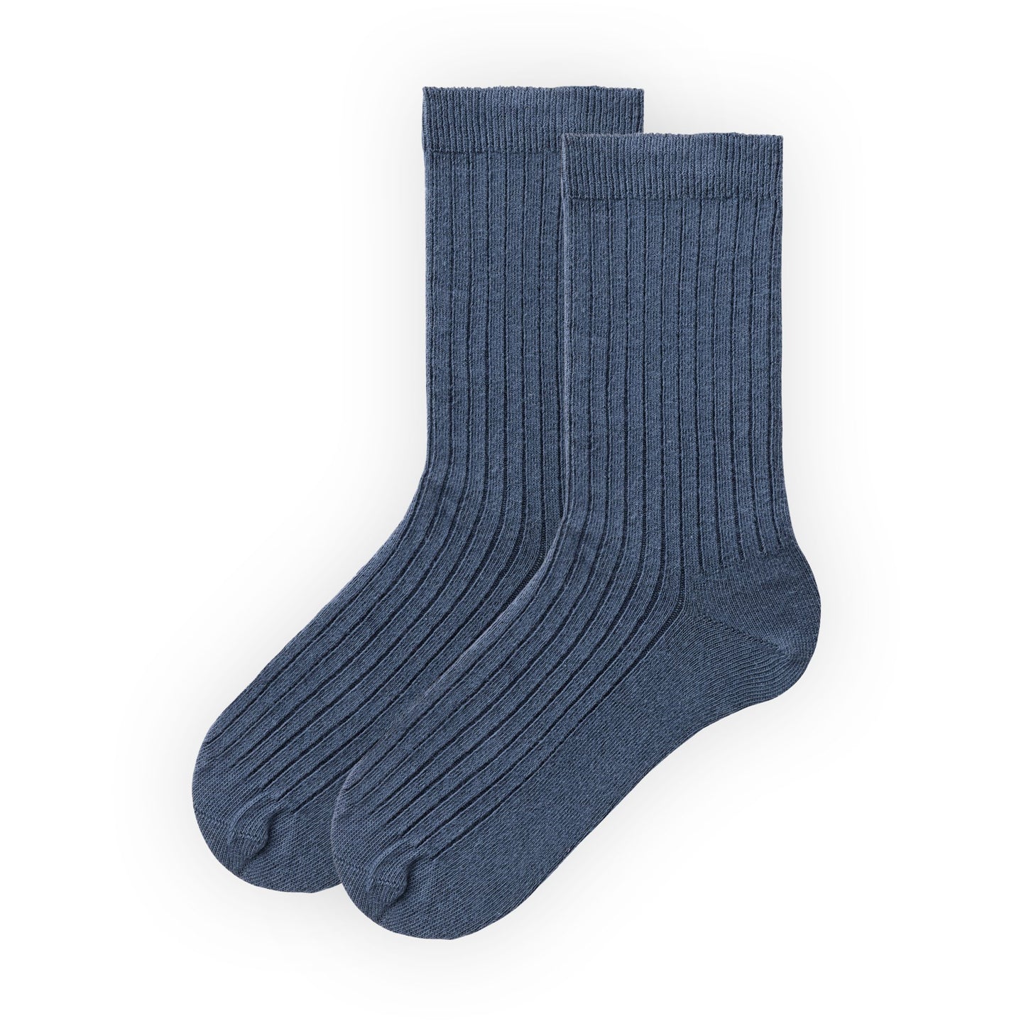 Strumpor 2-pack ribbade indigo/rosa