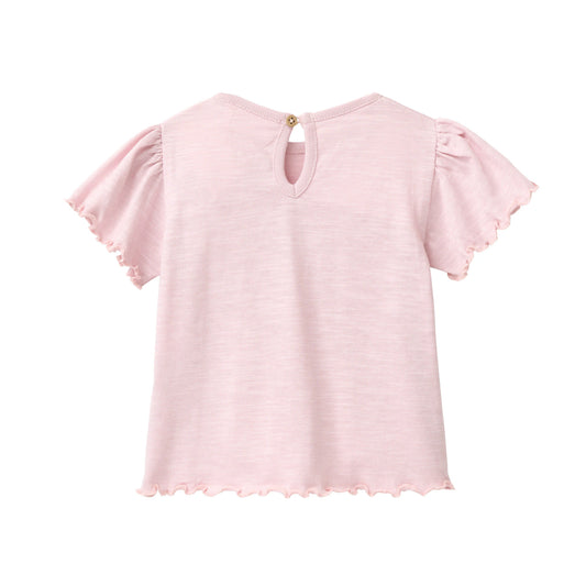 Kortärmad topp broderi