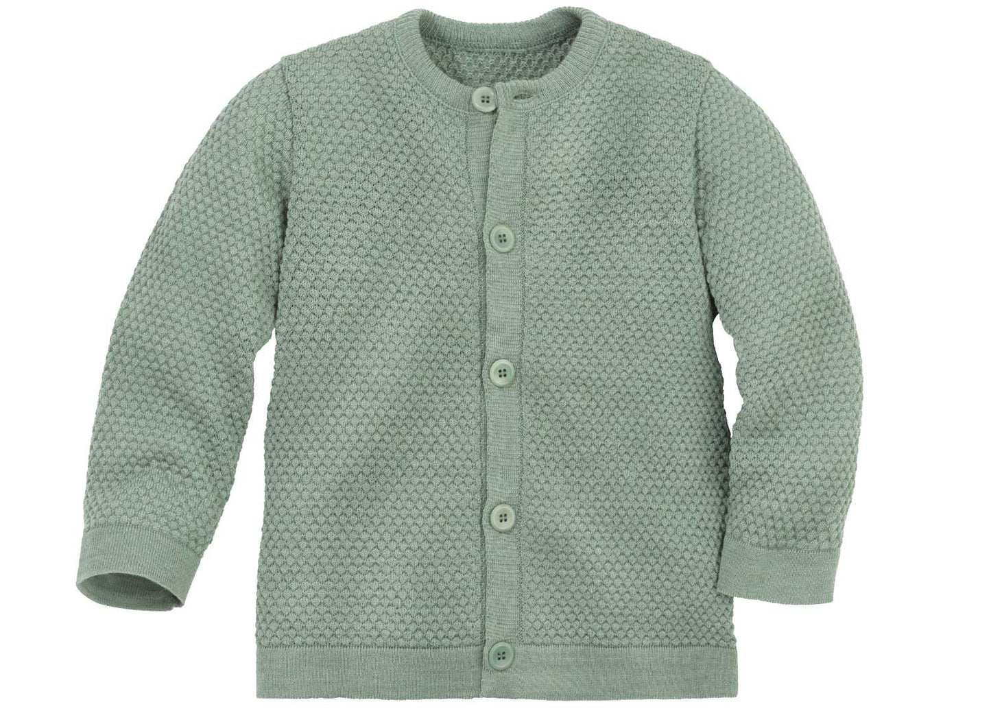 Disana kofta för barn i ekologisk ull, ljusgrön