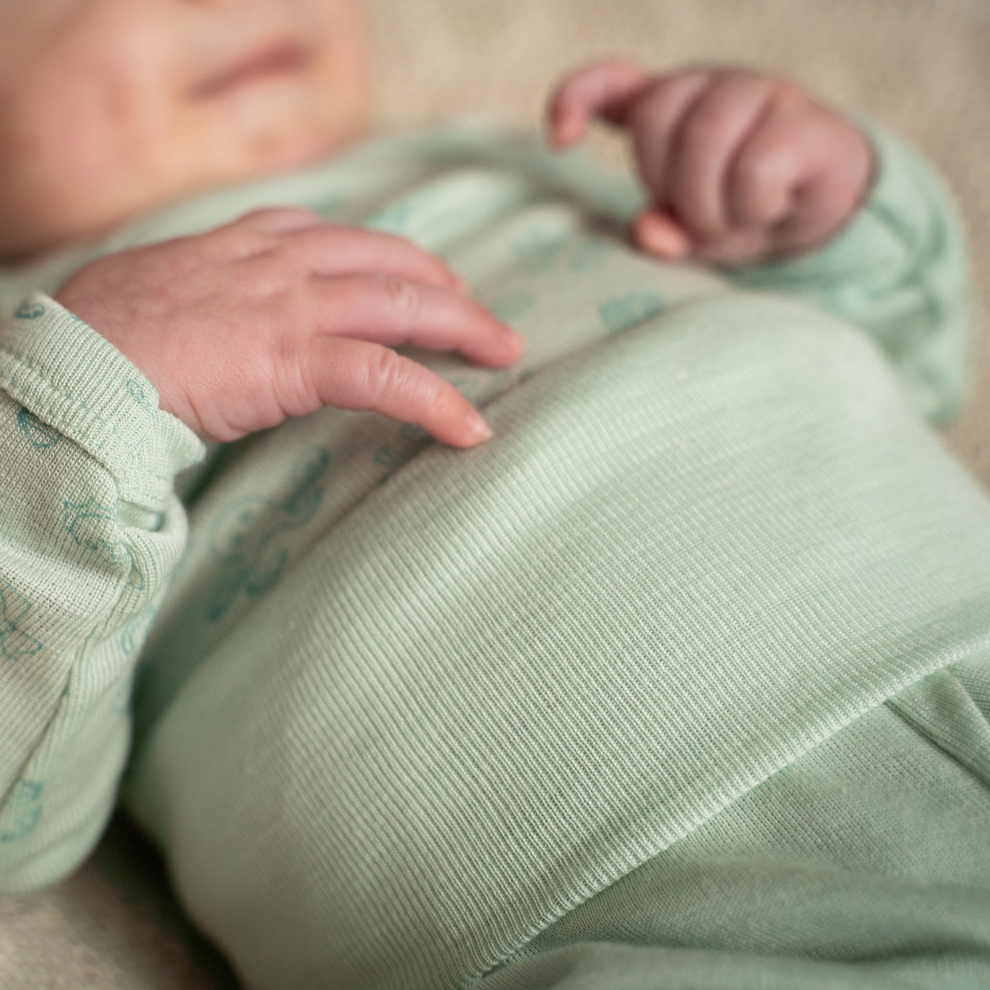 Byxor ull- och silkesblandning pastell