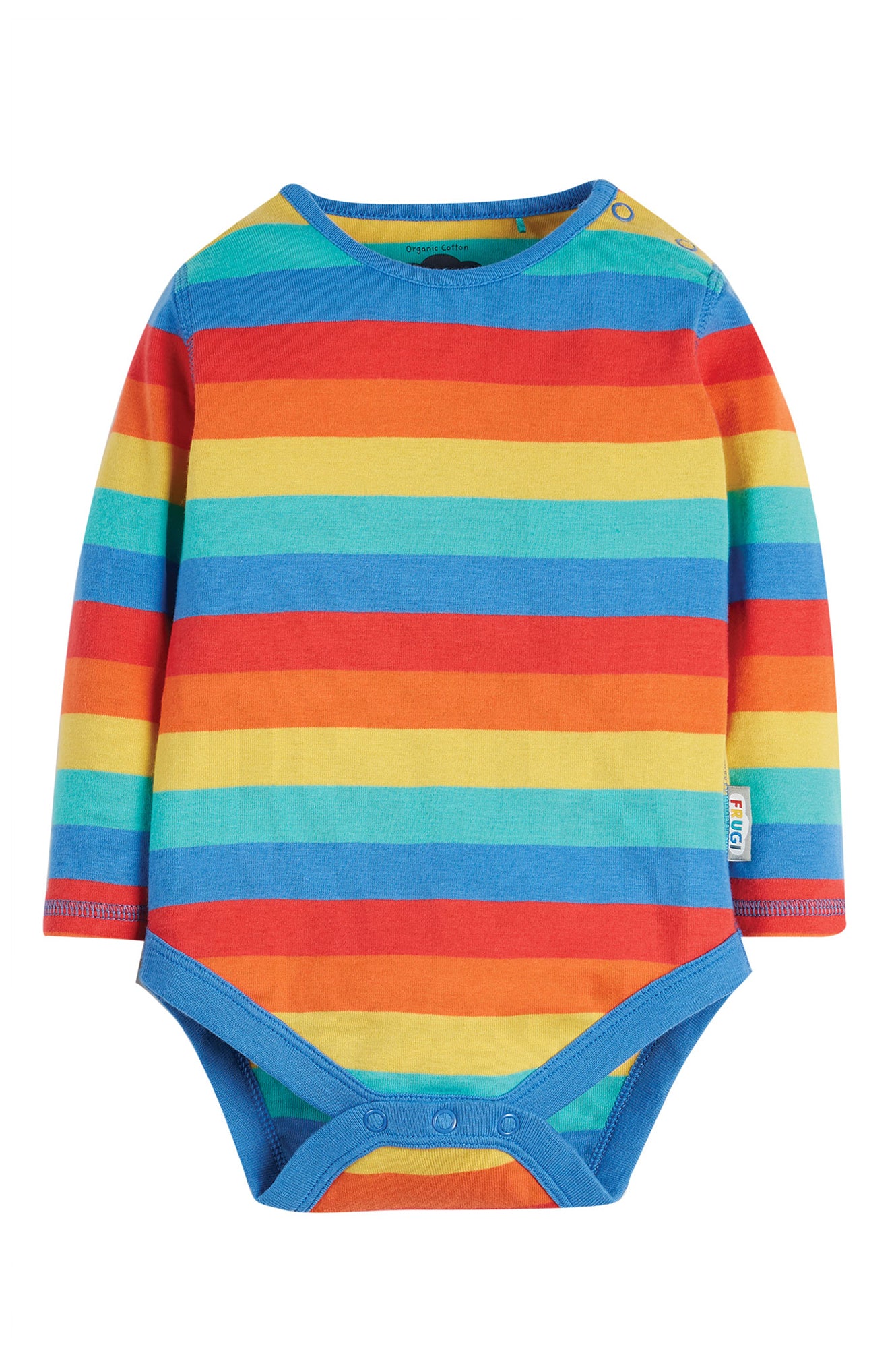 Frugi body i ekologisk bomull, regnbågsfärger