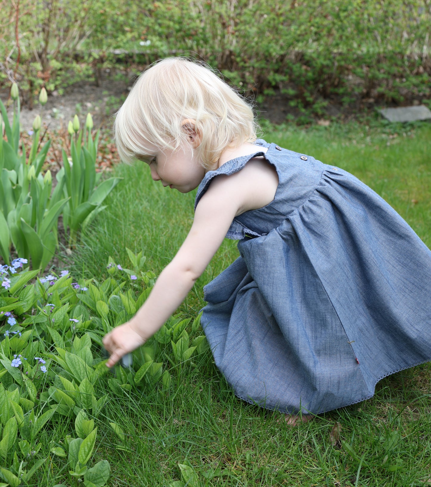 Jeansklänning med smock