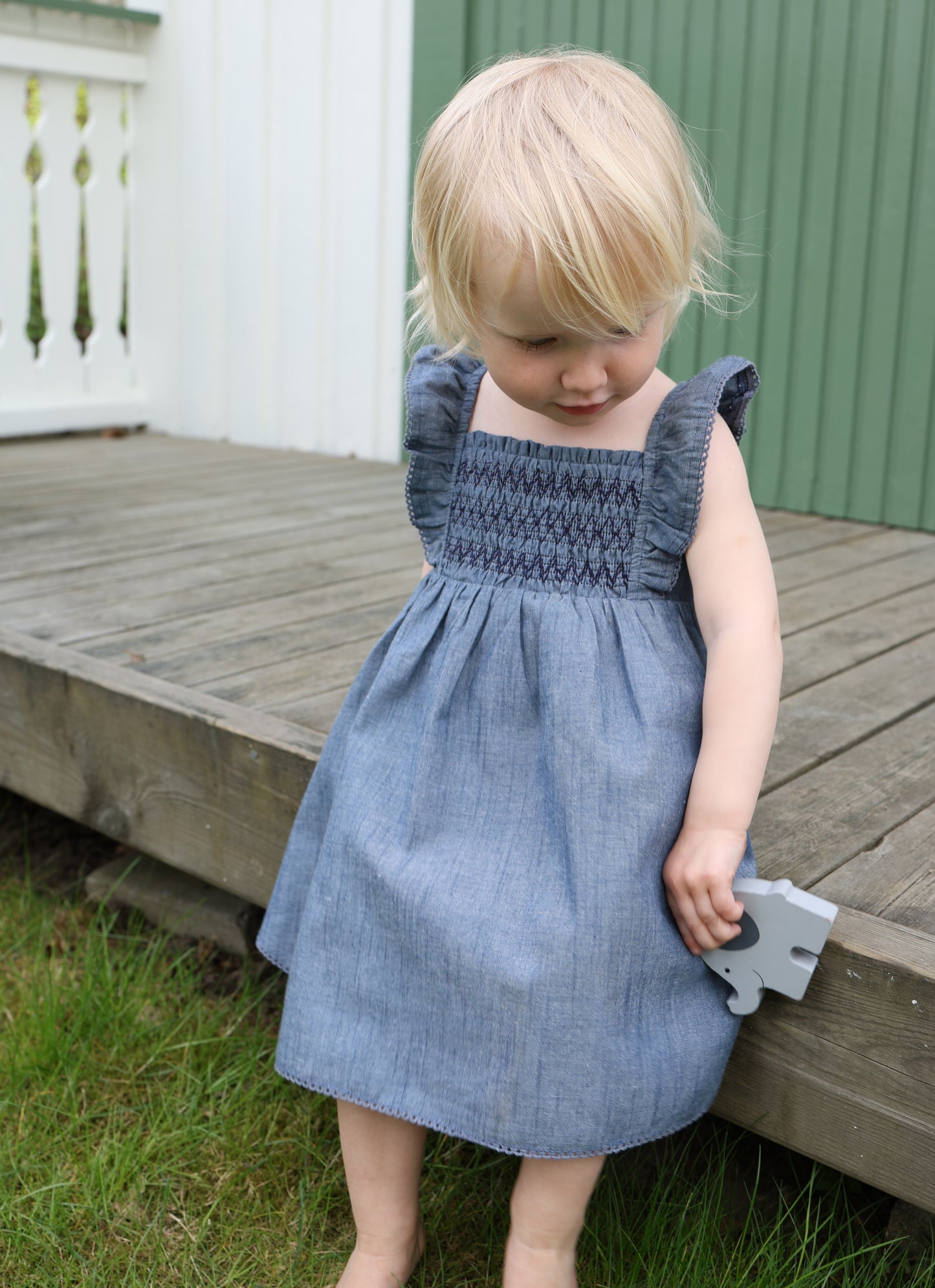 Jeansklänning med smock