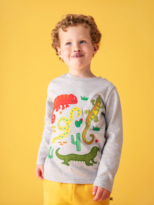 Långärmad t-shirt ödlor