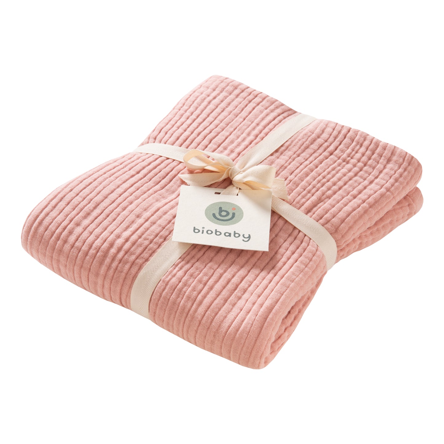 Babyfilt i ekologisk bomull från People Wear Organic, rosa