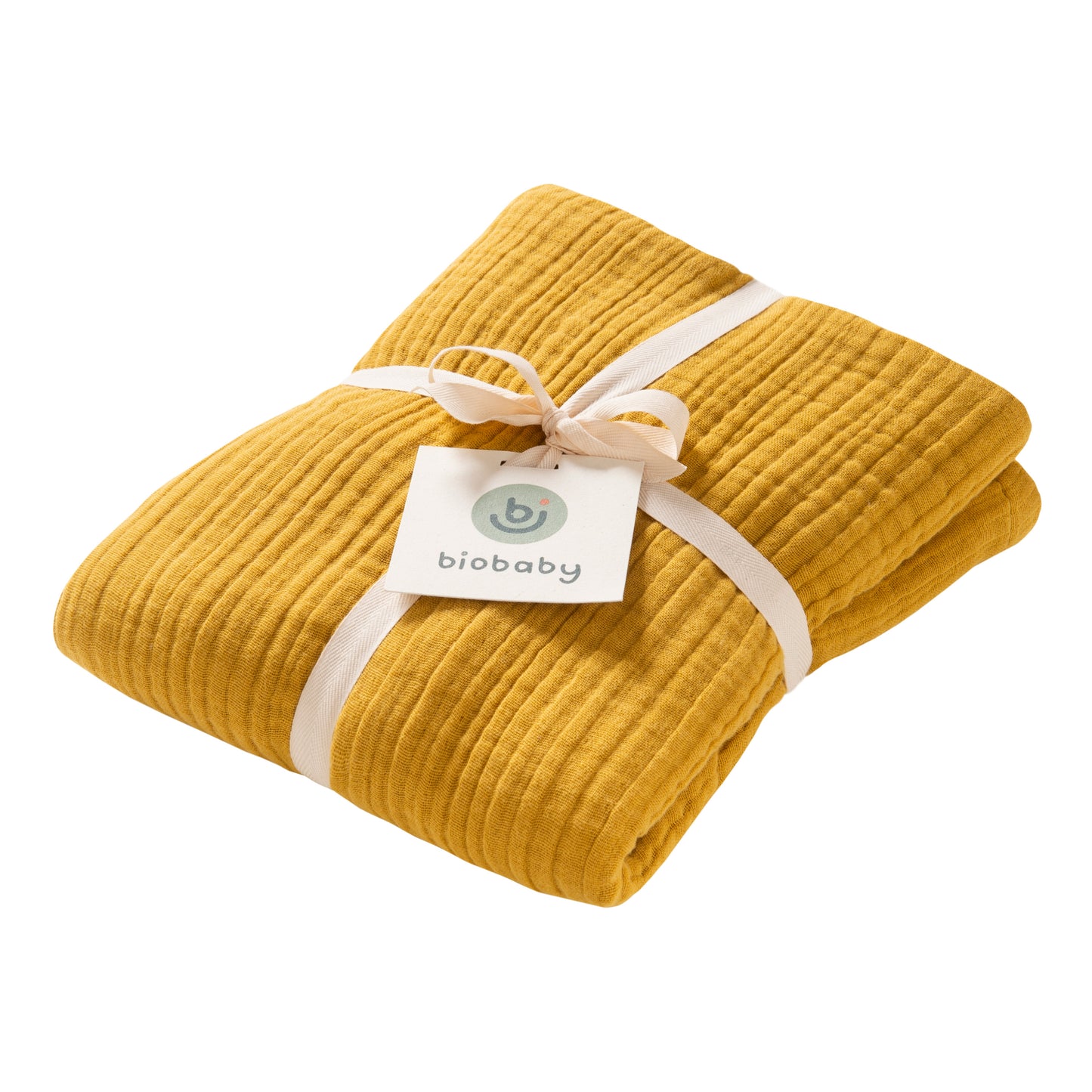 Babyfilt i ekologisk bomull från People Wear Organic, senapsgul