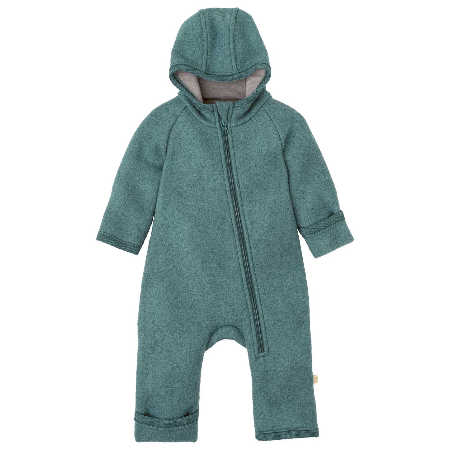 Babyoverall i ekologisk valkad ull från Disana, eukalyptus