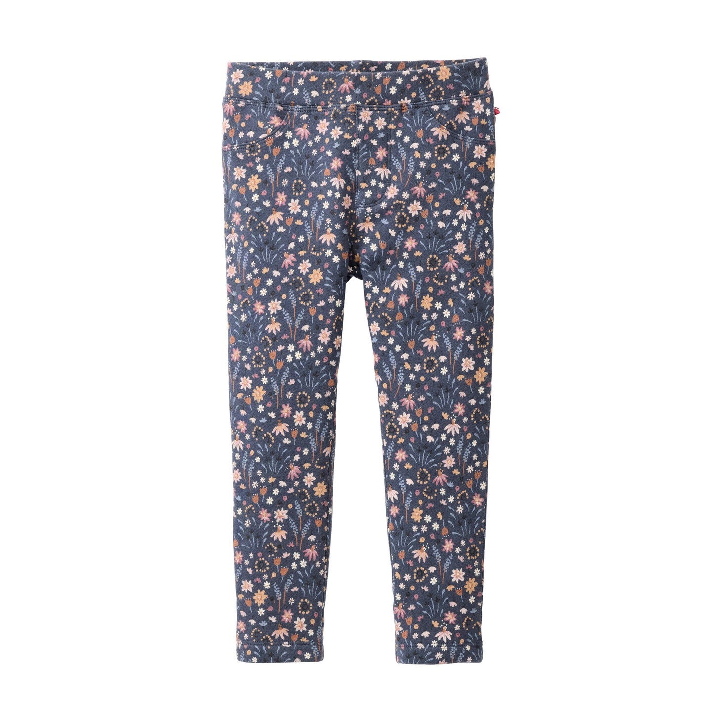 Blommiga stretchbyxor för barn i ekologisk bomull från People Wear Organic