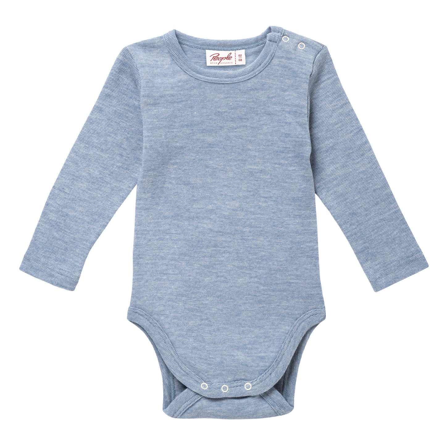 Body i ekologisk ull och silke från People Wear Organic, blåmelerad