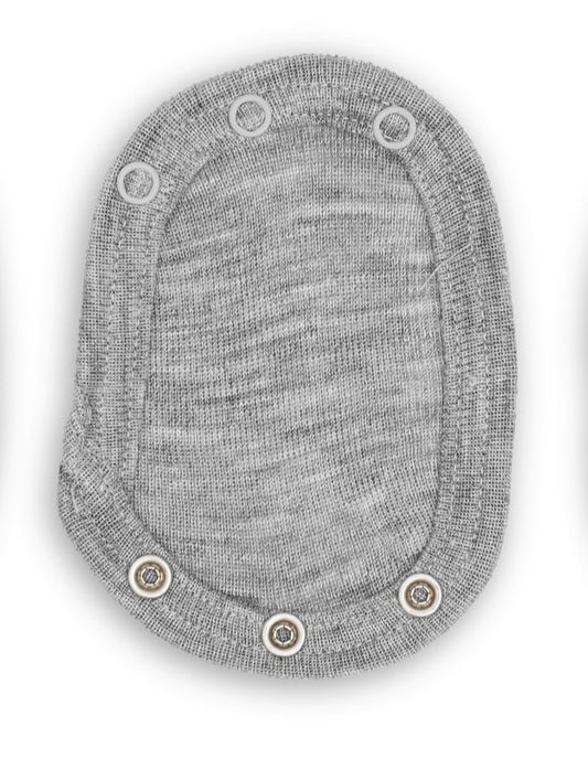 Bodyförlängare från Engel i ekologisk ull, ljusgrå