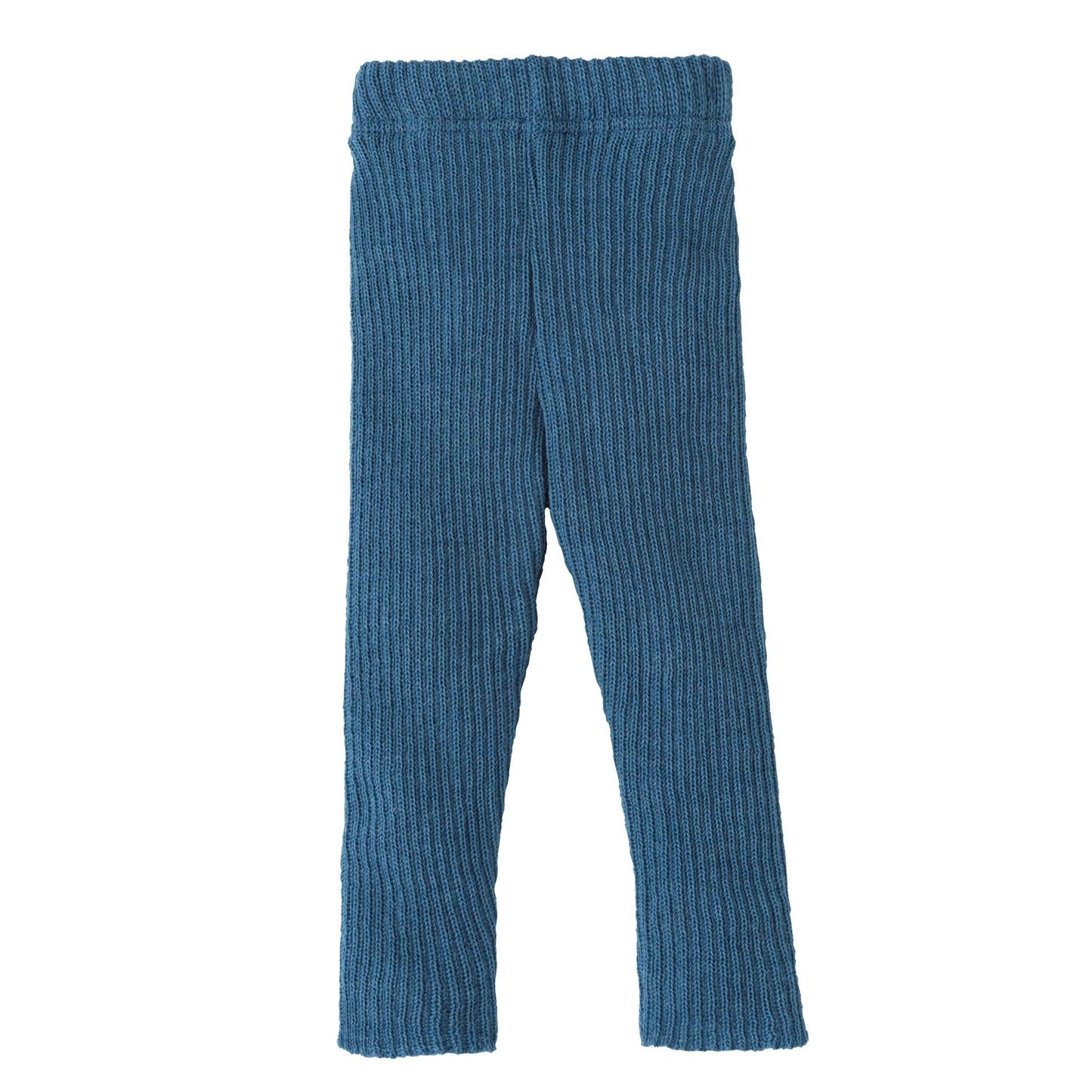 Disana stickade leggings för barn i ekologisk ull, duvblå