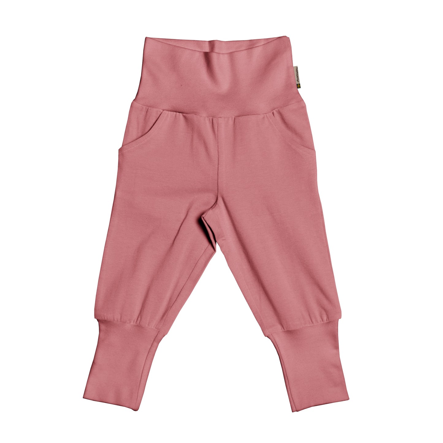 Ekologiska mjukisbyxor för baby från Maxomorra, rosa