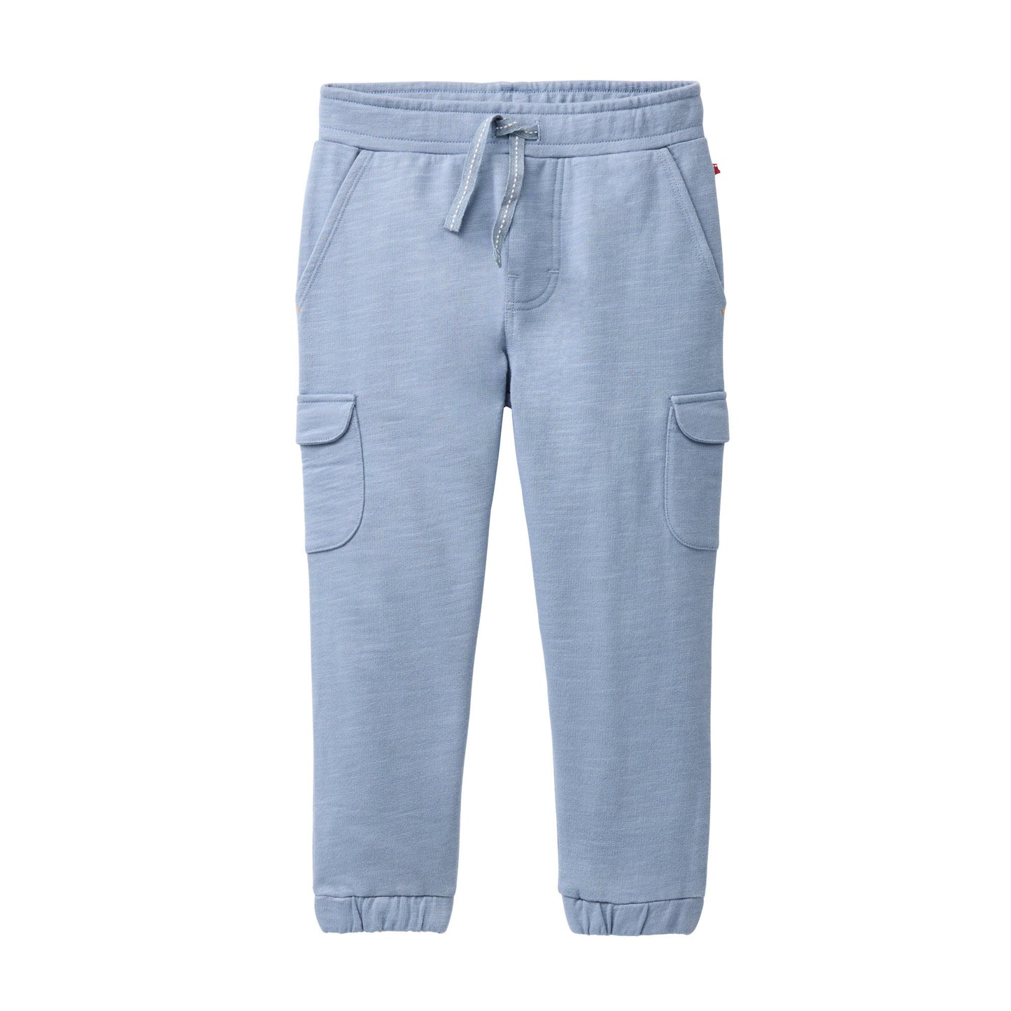Rökblå mjukisbyxor för barn i ekologisk bomull från People Wear Organic