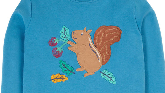 Applikation i form av en ekorre på barntröja