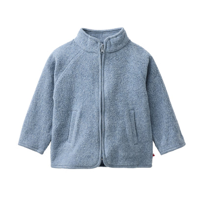 Jacka blå bomullsfleece