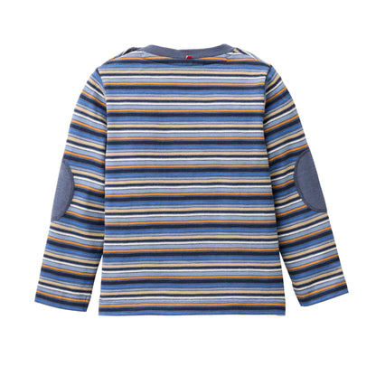 Långärmad t-shirt randig flerfärgad