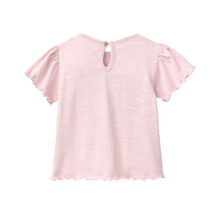 Kortärmad topp broderi