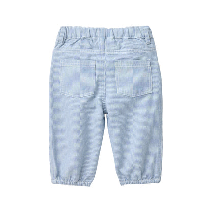 Jeans randiga med veck