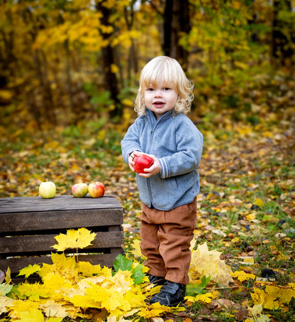 Jacka blå bomullsfleece