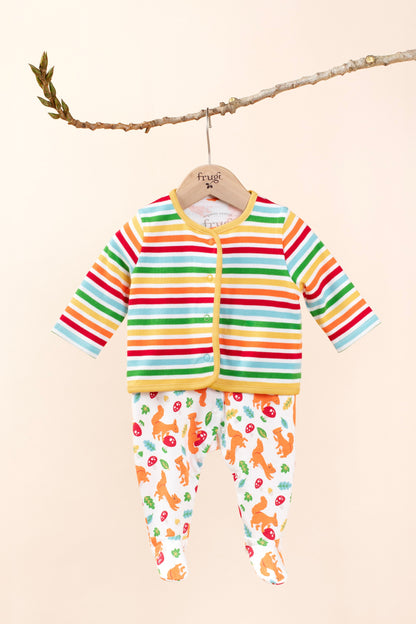 Presentset babypyjamas och kofta