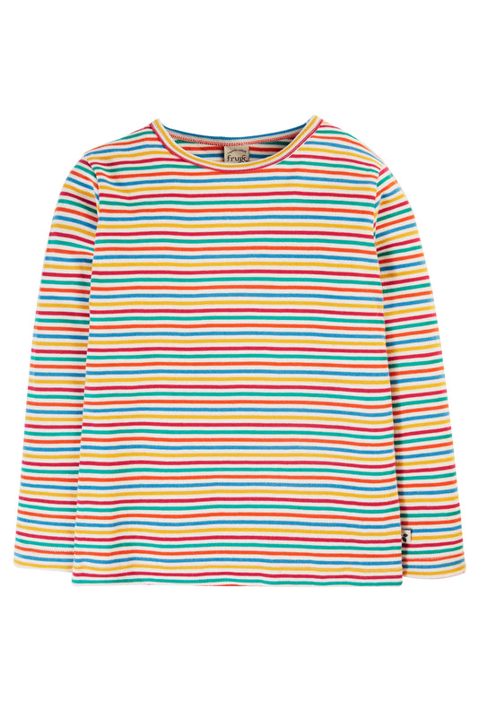 Frugi långärmad t-shirt i ekologisk bomull, randig, Lucia Top