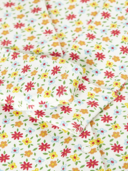 Babypyjamas blommig pointelle