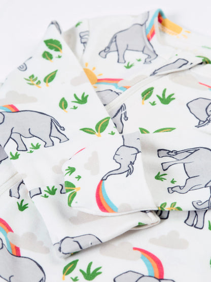 Babypyjamas elefanter