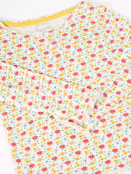 Pyjamas blommig pointelle