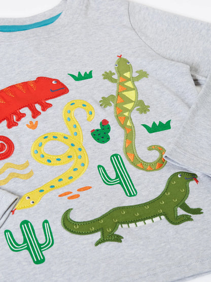 Långärmad t-shirt ödlor