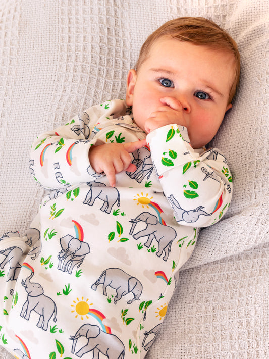 Babypyjamas elefanter
