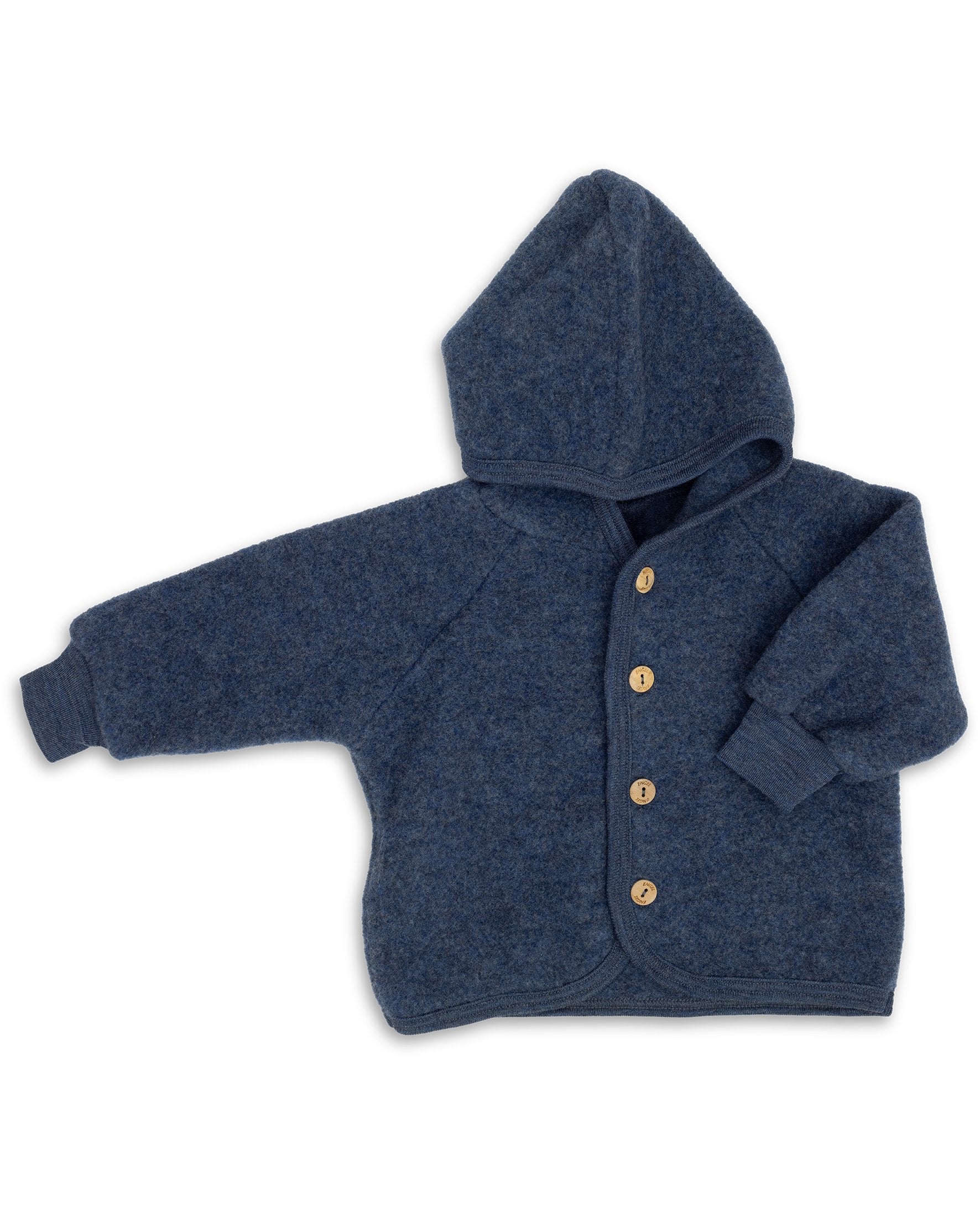 Babyjacka i ekologisk ullfleece från Engel, blå