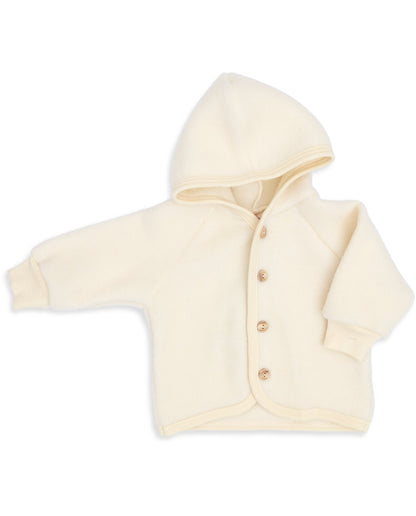 Babyjacka i ekologisk ullfleece från Engel, natur