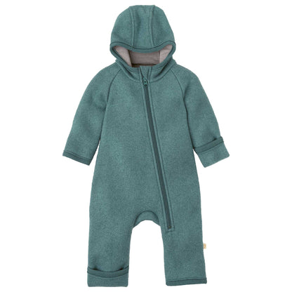 Babyoverall i ekologisk valkad ull från Disana, eukalyptus
