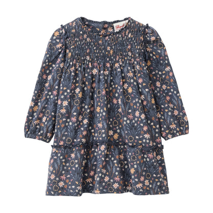 Babyklänning i blommig ekologisk bomull från People Wear Organic