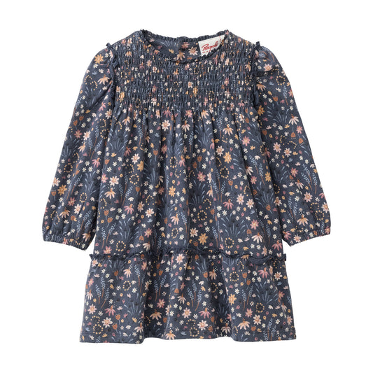 Babyklänning i blommig ekologisk bomull från People Wear Organic