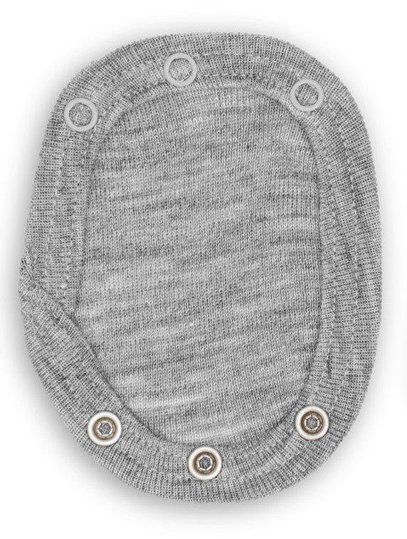 Body-förlängare till Engel body i ekologisk ull, ljusgrå