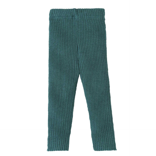 Disana stickade leggings för barn i ekologisk ull, eukalyptus