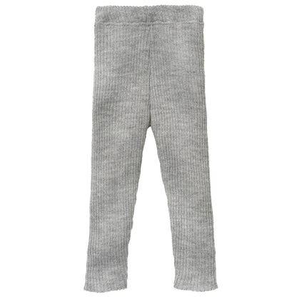 Disana stickade leggings för barn i ekologisk ull, grå