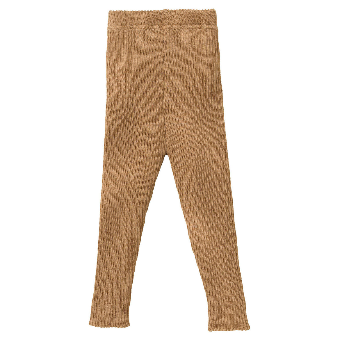 Disana stickade leggings för barn i ekologisk ull, karamell