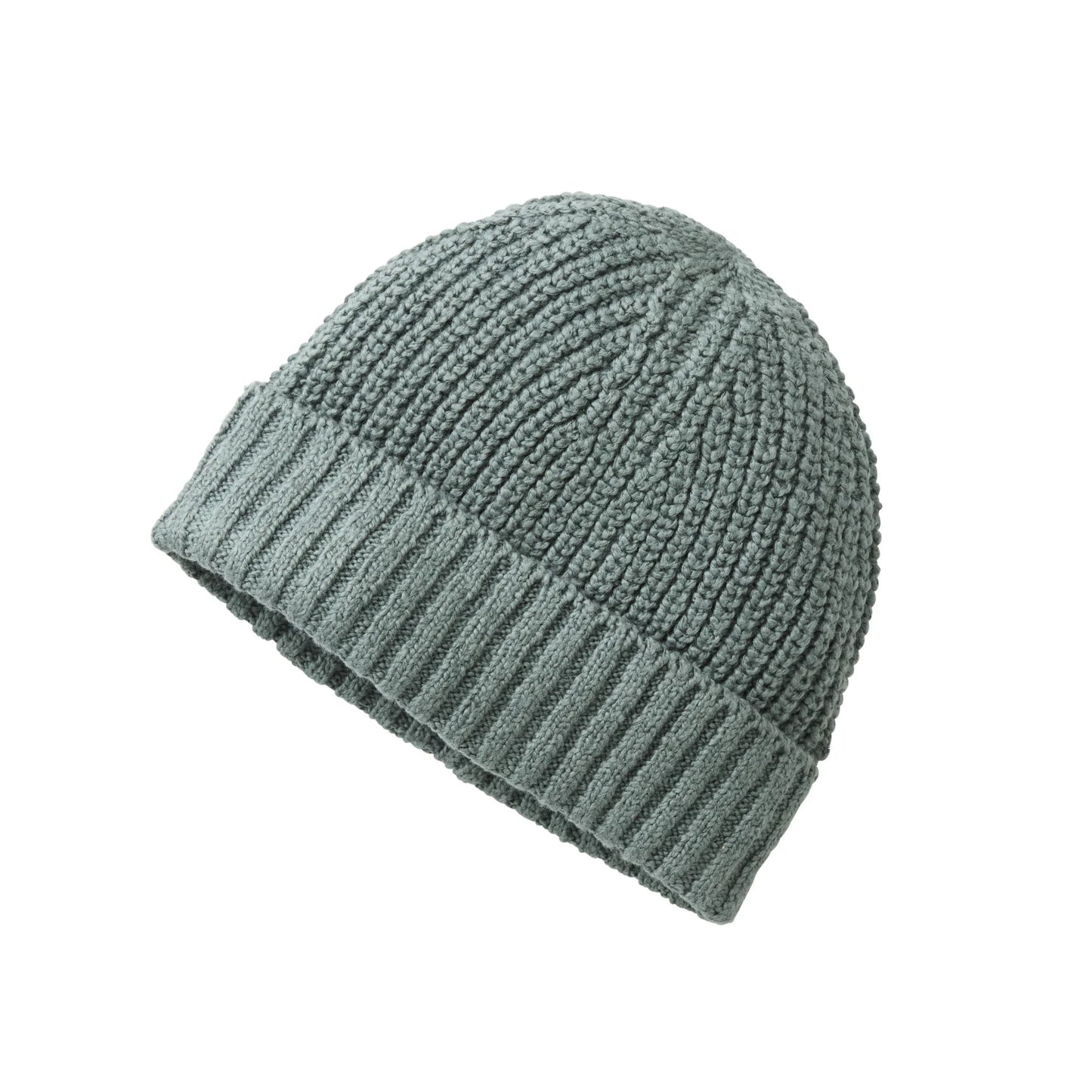 Stickad mössa för barn i ekologisk bomull från People Wear Organic, grön