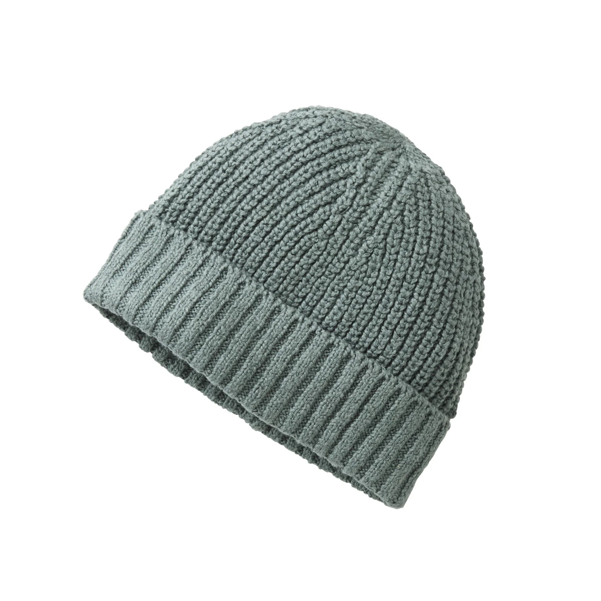 Stickad mössa för barn i ekologisk bomull från People Wear Organic, grön