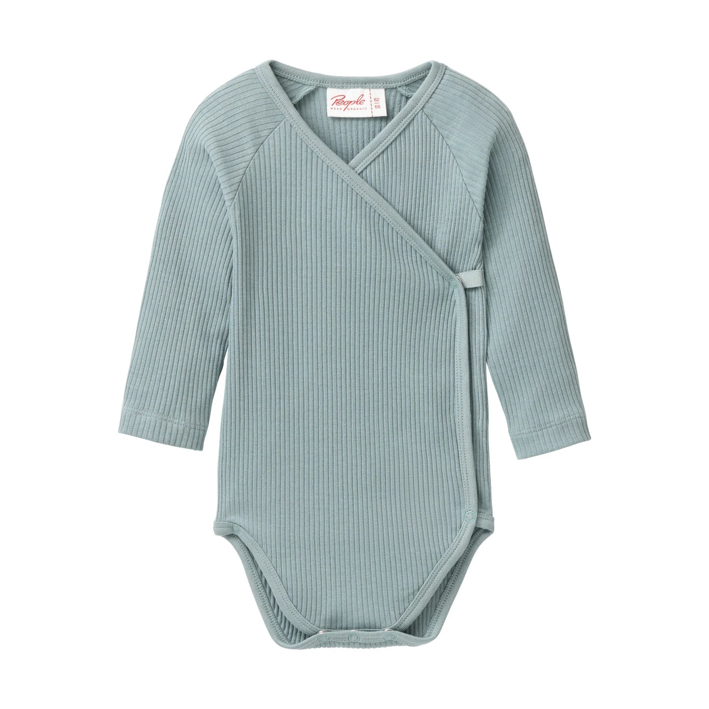 Ekologisk omlottbody för baby i balsamgrönt från People Wear Organic