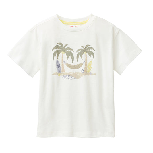 T-shirt med strandmotiv för barn  i ekologisk bomull från People Wear Organic