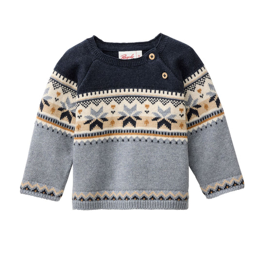 Ekologisk babytröja, mönsterstickad med stjärnor, från People Wear Organic