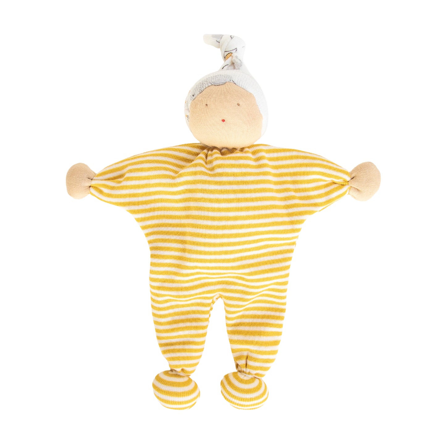 Ekologisk tygdocka till bebis, gulrandig