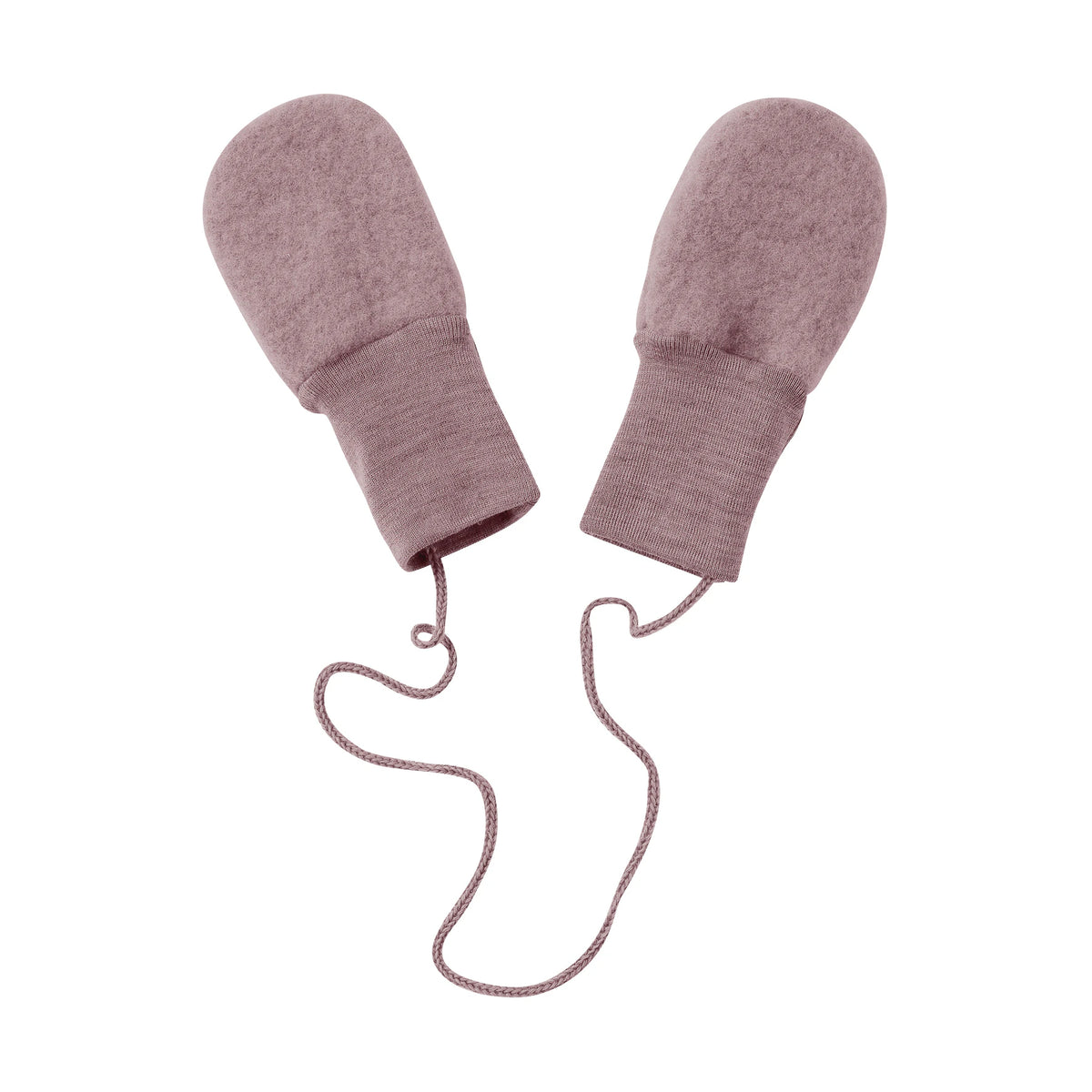 Babyvantar i ekologisk ullfleece från Engel, rosa