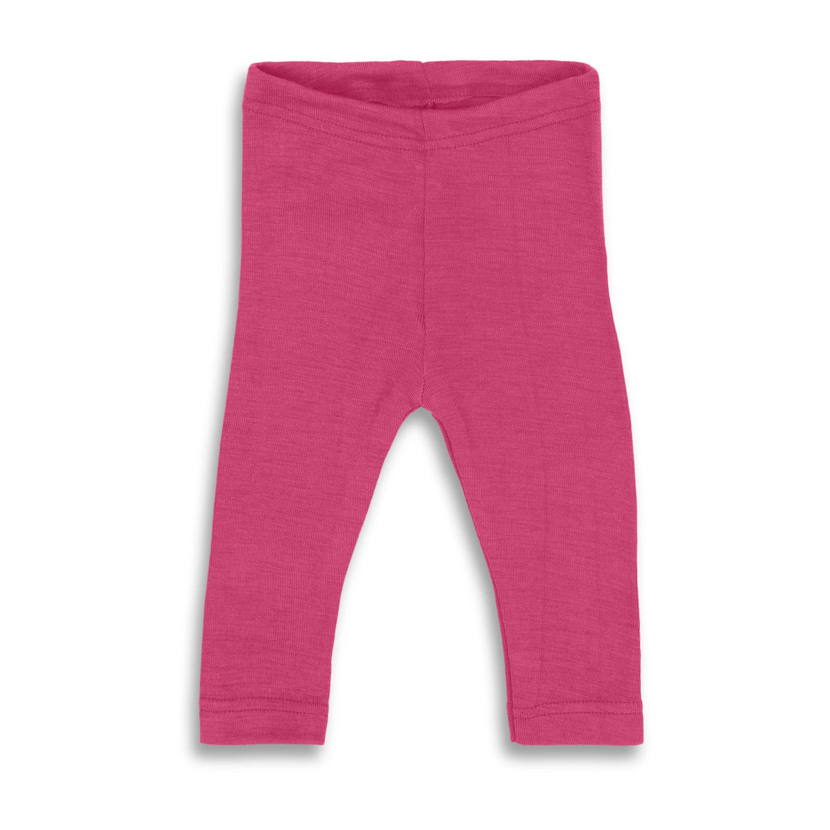Ekologiska babyleggings i ull- och silkesblandning från Engel, hallon